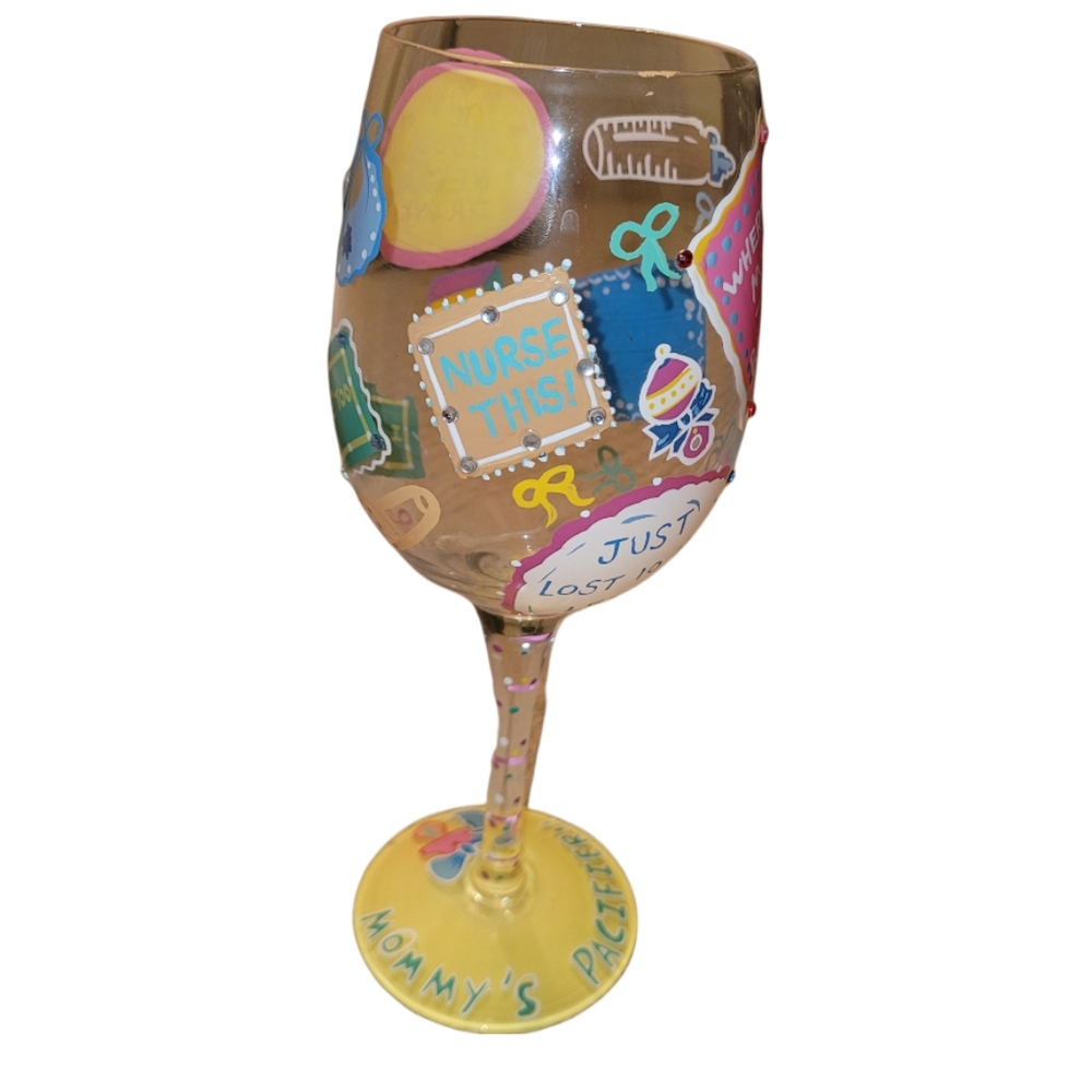 Lolita from Enesco Love My Wine Glass, New Mommy